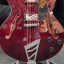 D'Angelico Premier DC Semi-Hollow Dble Cut with Stairstep Tailpiece, Trans Red, Free Shipping!