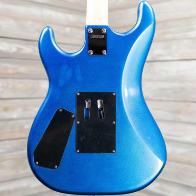 Kramer Baretta "Hot Rod" Electric Guitar  - Blue Sparkle Flames (9014-BO) image 4