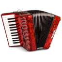 Hohner 1303-RED Piano 12 Bass Accordion, Pearl Red, Blemished