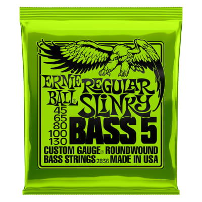 Ernie Ball Regular Slinky 5-String Nickel Wound Electric Bass Strings - 45-130 image 1