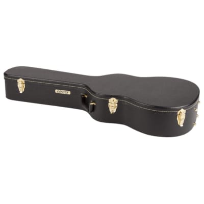Gretsch G6292 Flat-Top Hard-Shell Case for Acoustic Orchestra and Rancher Jr. Guitars with Durable Telex Finish and Robust Wood Construction (Black) image 1
