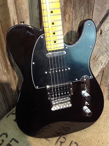 USED FENDER MODERN PLAYER TELE PLUS TRANS BLACK Transparent Black