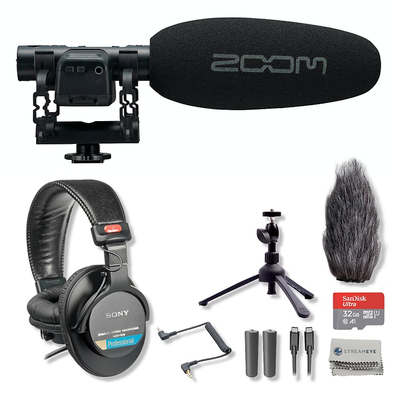 Zoom M3 MicTrak Shotgun Microphone and Recorder with MDR-7506
