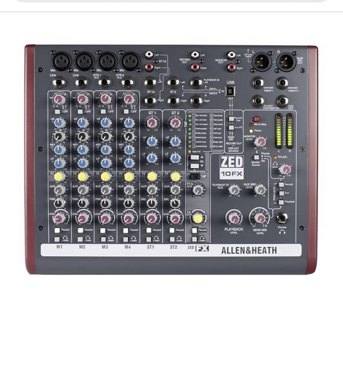 Allen & Heath ZED-10FX 10-Channel Mixer w/ Effects | Reverb