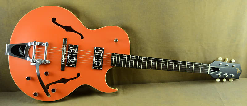 The Loar LT-306T Electric Guitar Custom Orange Finish image 1