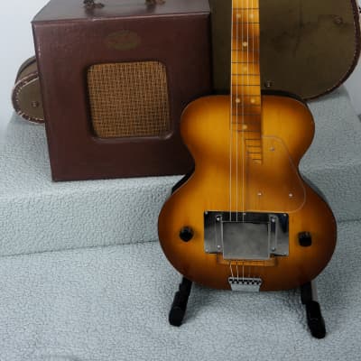 Vintage Lap Steel and Amplifier Set 1940s-50s Alan Stringed Instruments Natural image 2