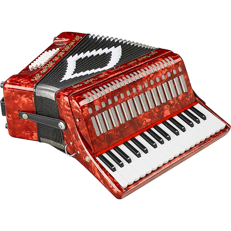 SofiaMari SM-3232 32 Piano 32 Bass Accordion Regular Red Pearl image 1