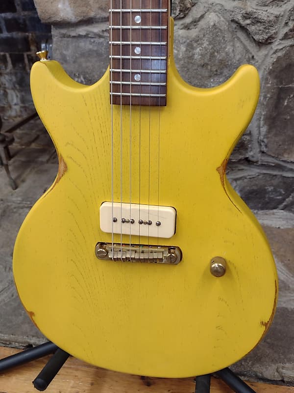 Slick SL59 Electric Guitar - Road-worn Yellow | Reverb