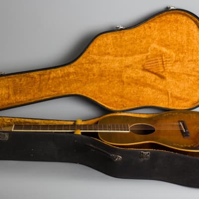 Oahu Jumbo  previously owned by Marc Ribot Flat Top Acoustic Guitar, made by Kay (1935), black hard shell case. image 10