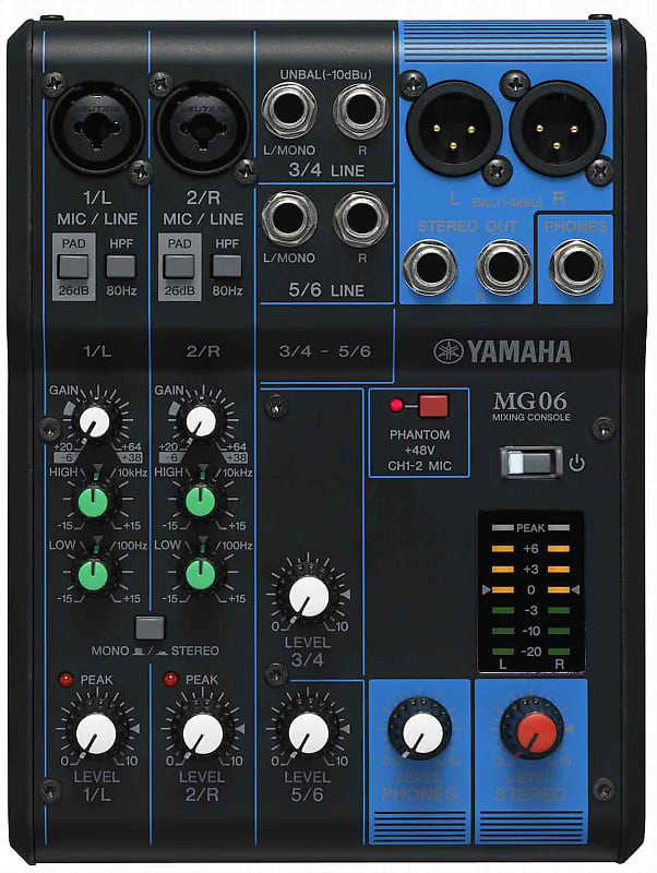 Yamaha MG06 - Table de mixage 6 canaux | Reverb