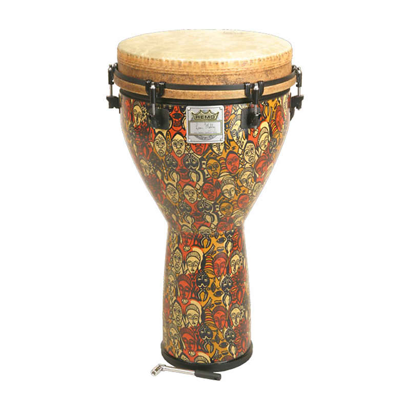 REMO - DJ-0012-LM - Remo-Djembe Mondo 12 Multi Mask L.Mobley | Reverb