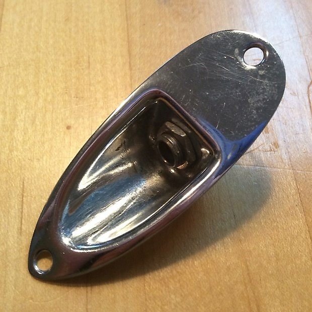 Original vintage Fender Stratocaster jack plate 1960s 1970s Chrome
