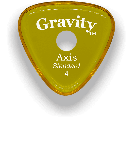 Gravity Pick Axis Round Grip 4mm Yellow Acrylic  <GAXS4PR> image 1