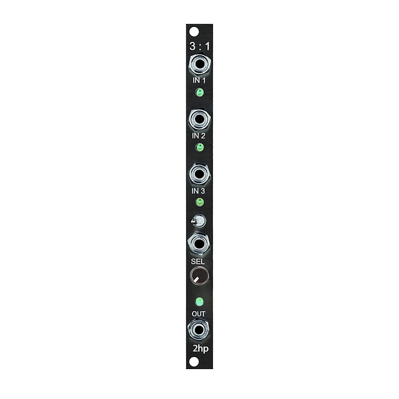2hp 3:1 Eurorack Voltage Controlled Switch Module (Black) image 1