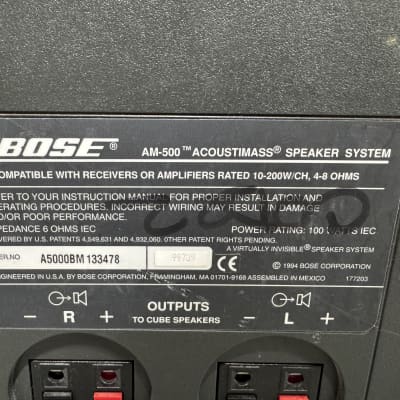 Bose AM-500 Acoustimass Speaker System Subwoofer Sub Surround Satellite Audio image 6