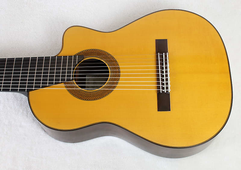 RARE 1989 Michael Menkevich Custom 10-String Classical Harp Guitar, Spruce/Brazilian, w/Case image 1