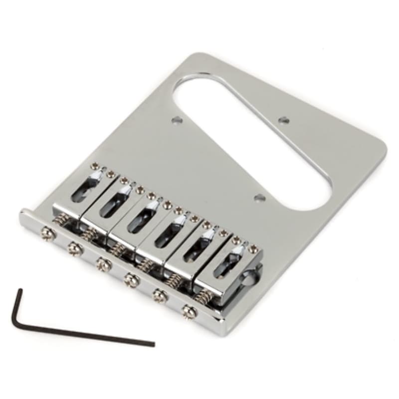 Fender Standard Series Telecaster Electric Guitar Bridge Assembly, Chrome image 1
