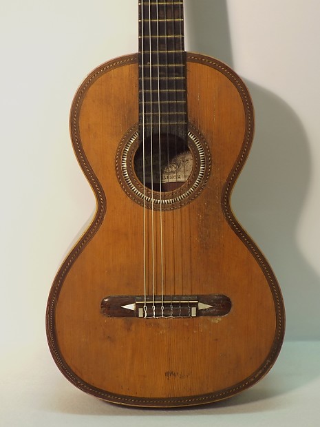 Salvador Ibanez 19th Century Handmade Parlour Classical made in Spain Natural Wood Finish image 1