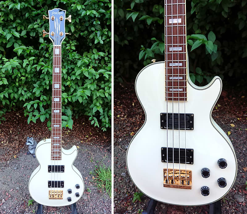 美品 Grass Roots エレキベース ケース付 レスポールタイプ ホワイト Grassroots les paul bass ホワイト GrassRoots / グラスルーツ ベース