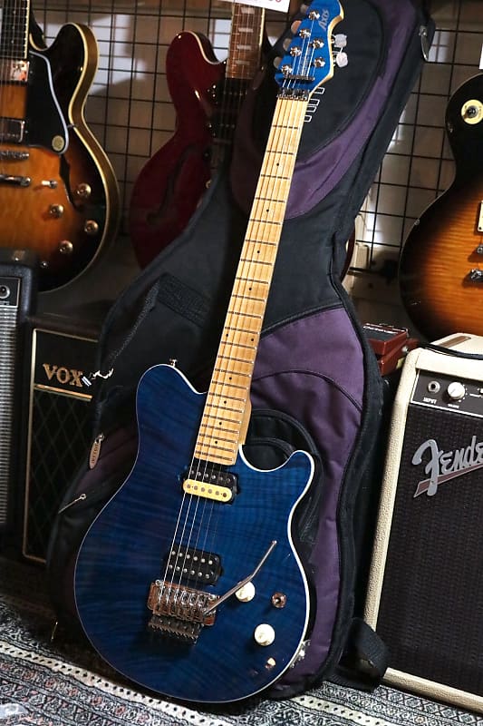 Ernie Ball Music Man AXIS MN 2014 - Translucent Blue | Reverb