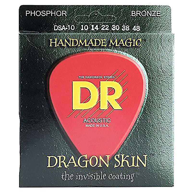 DR Strings Dragon Skin Clear Coated Electric Guitar Strings: Medium 10-46 (2-Pack) image 1