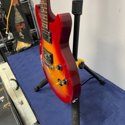 Vintage 1998 Gibson Les Paul Studio Double Cutaway Electric Guitar Cherry Sunburst DC with Gibson Case image 14