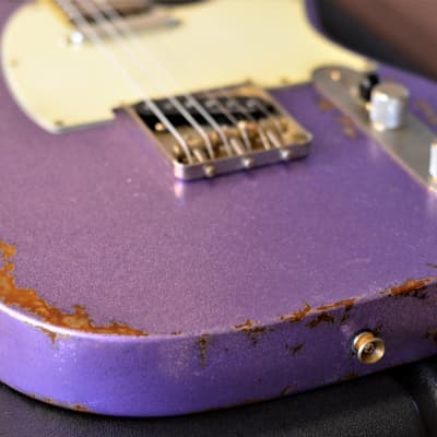 Fender Telecaster American Performer Relic 2019 Lavander Purple Sparkle Duncan Tele Stack image 10