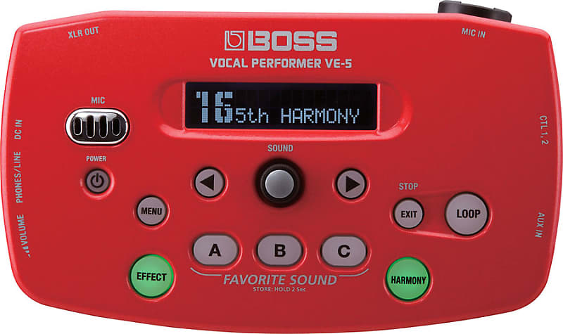 Boss VE-5 Vocal Performer Effects Processor Red VE-5-RD image 1