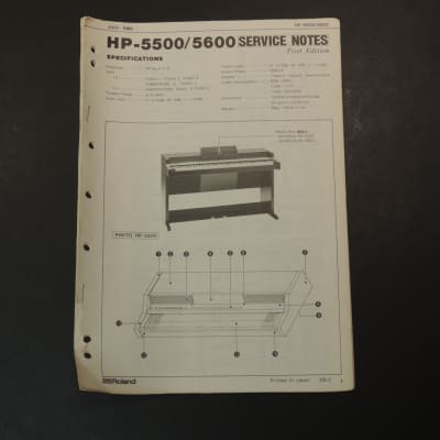 Roland HP-5500/5600 Service Notes / Manual [Three Wave Music]