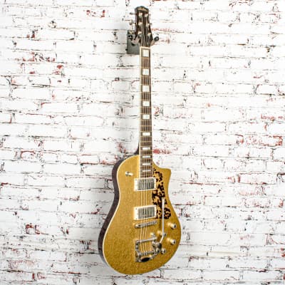 Asher Electro Sonic I Electric Guitar, Aged Gold Top w/ Original Case x1279 (USED) image 4