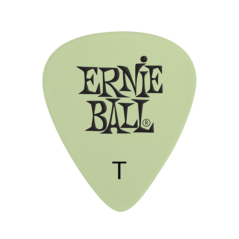 Ernie Ball 9224 Super Glow - Glow In The Dark Guitar Picks Thin - 12-Pack image 1