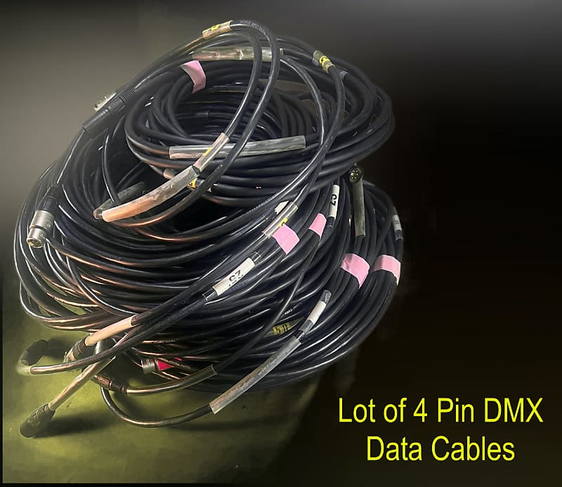Lot of Dataplex 4Pin DMX Data Cables / Misc Lengths Reverb