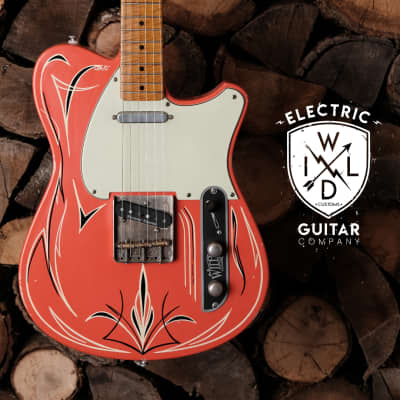 Wild Custom Guitars Wild TV - Fiesta Red Pinstripe image 2