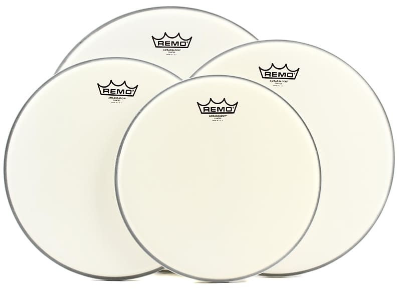 Remo Ambassador Coated 4-piece Tom Pack - 12/13/14/16 Inch | Reverb