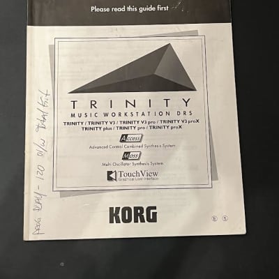 Korg Basic Guide Trinity Music Workstation DRS Owner's Manual