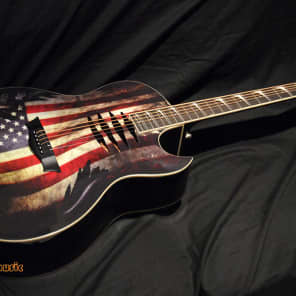 Dean Dave Mustaine Mako Glory  “Glory” USA Flag Graphic image 2