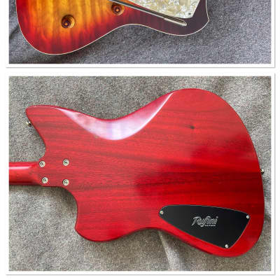 2022 Rufini Montefalco Aged Cherry Sunburst Nitro Stainless Steel Frets AAA Quilt Curly Maple Top AAA Birdseye Neck Duesenberg Vibrato MINT image 6