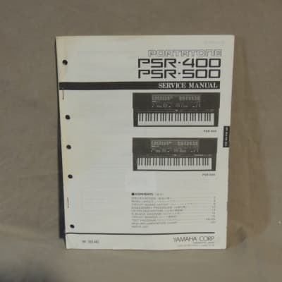Yamaha Portatone PSR-400 / PSR-500 Service Manual [Three Wave Music]
