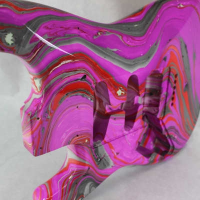 Swirled HSS Hardtail guitar body -fits Fender Strat Stratocaster necks J1276 image 8