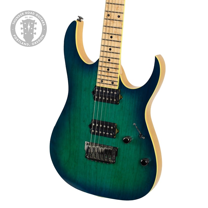2016 Ibanez Prestige Series RG652 Nebula Green Burst Reverb