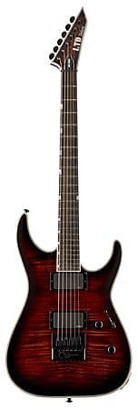 ESP LTD MH-1000 EverTune FM Electric Guitar Dark Brown Sunburst image 1