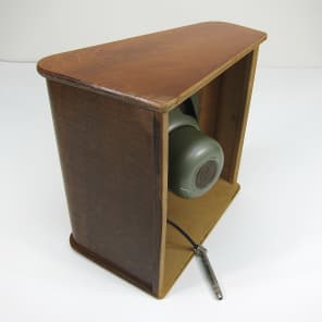Vintage RCA 1950s Speaker Cabinet with 12" Utah Co Ax G12J3 Brown Birch Finish Original Grill Cloth image 8