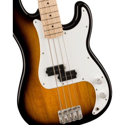 Squier Sonic Precision Bass, Maple Fingerboard, White Pickguard, 2-Color Sunburst image 3