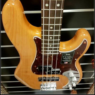 Fender American Ultra Precision Bass RW, Aged Natural image 4