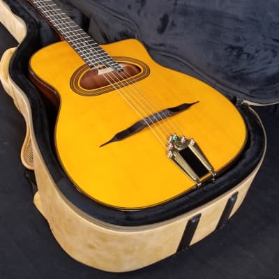 Gitane D-500 D Hole MacCaferri-Style Professional Gypsy Jazz Guitar, Solid Sitka Spruce Top, W/Protour Gig Bag 2023 image 2
