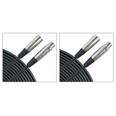 Musician's Gear Standard Microphone Cable-20 ft.-Black (2 Pack) image 3