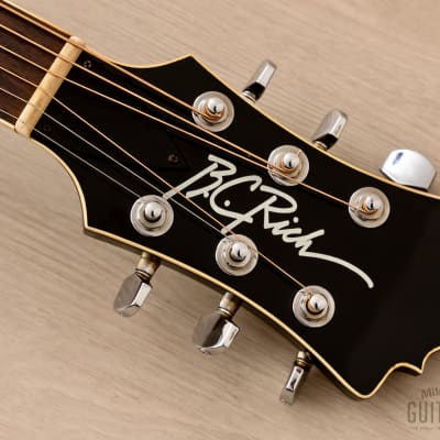 1983 B.C. Rich RAEG-2 NJ Series Vintage Thinline Acoustic Electric Guitar w/ Case image 4