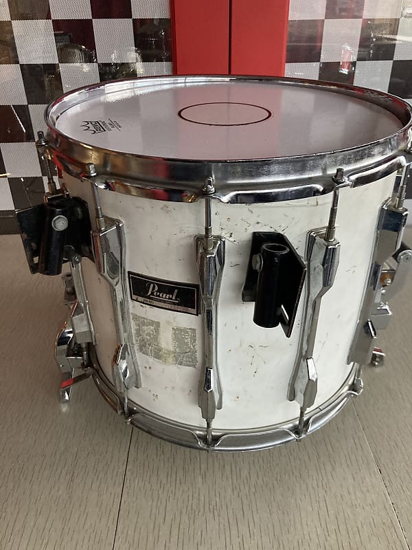 Pearl Marching Snare Drum  ? White/Chrome image 1