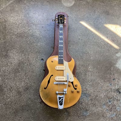 Gibson ES-295 Hollow Body Electric Guitar 1956 - All Gold image 6