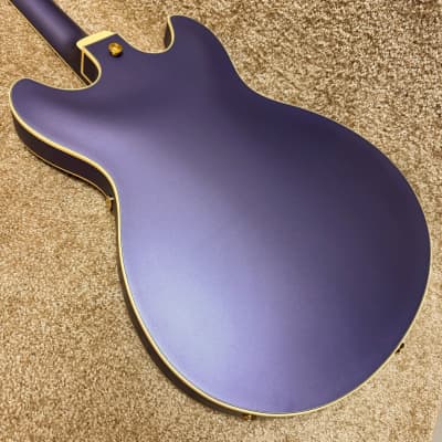 Ibanez AS73G Semi-Hollow Body Electric Guitar Metallic Purple Flat image 7